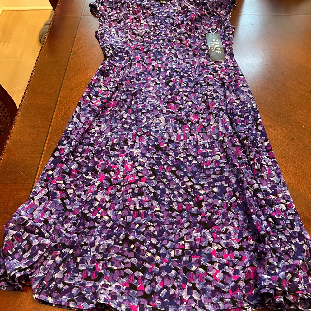 Chaps plum Multi Dress